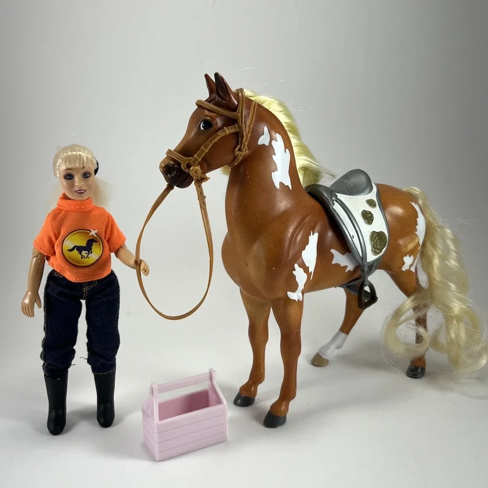 Breyer Palomino Horse & Natalie Doll Little Debbie‎ Pony Toy Lot Spotted Blonde